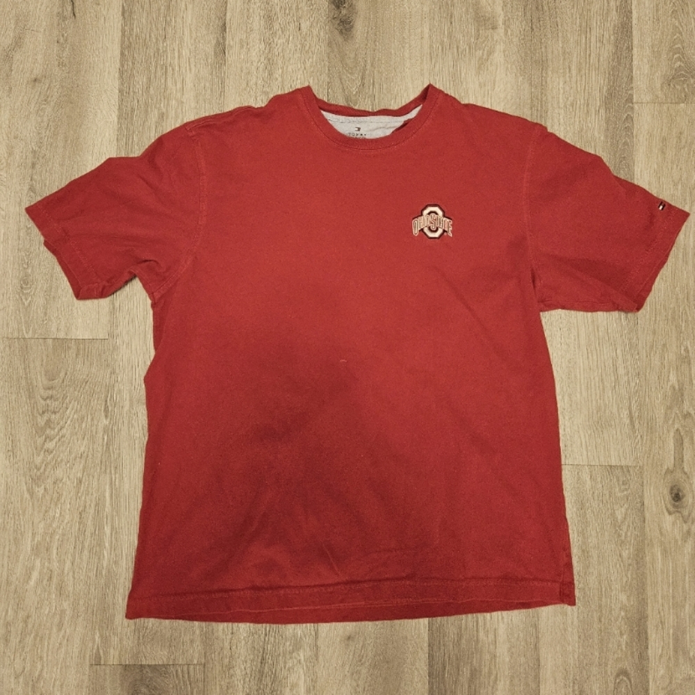 Mens Ohio State Buckeyes Tommy Hilfiger Short Sleeve T-Shirt Red Size Large
